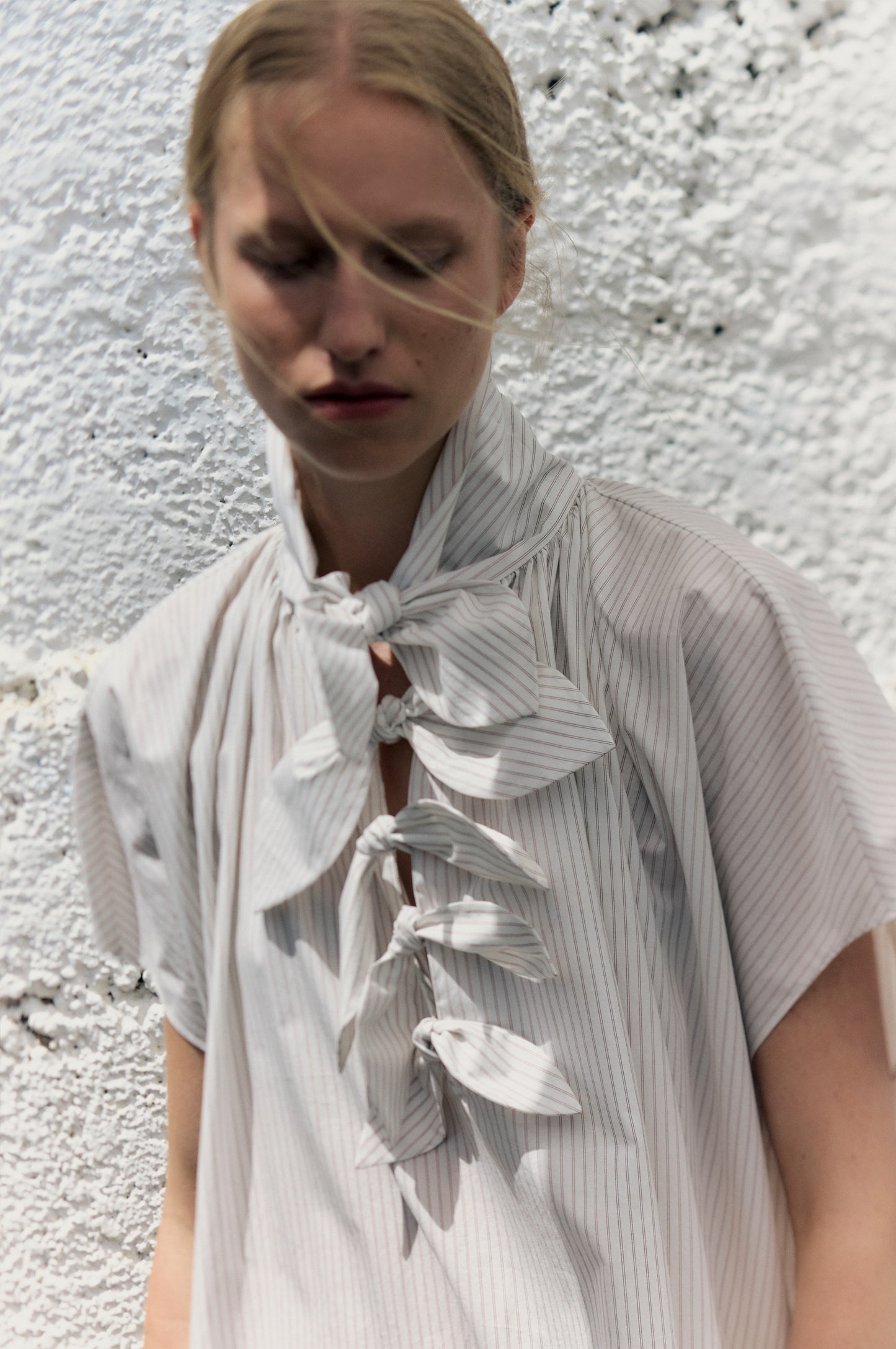 Drop Sleeve Painters Dress - Ecru Rust