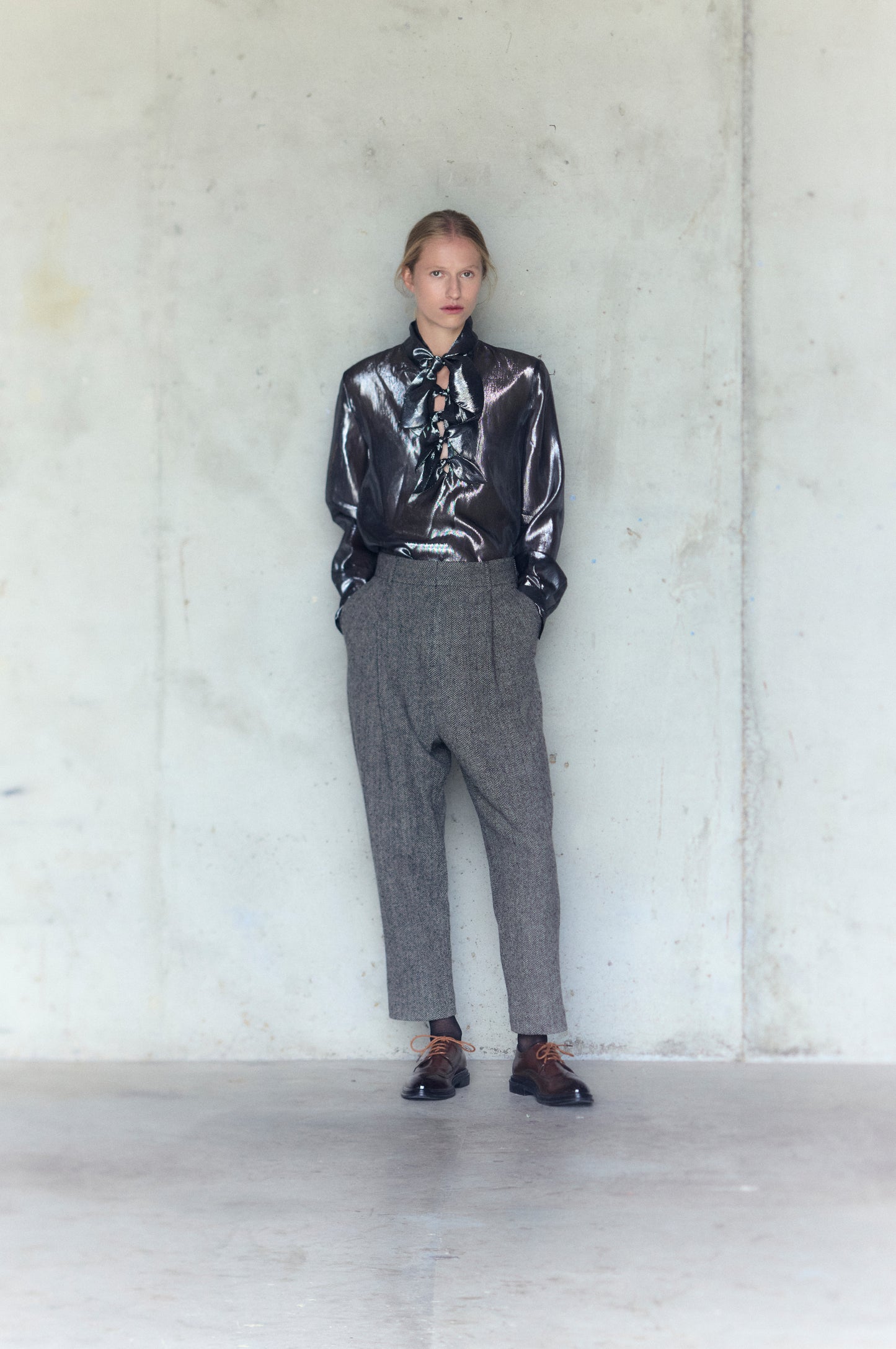 Petite Painters Shirt - Silver