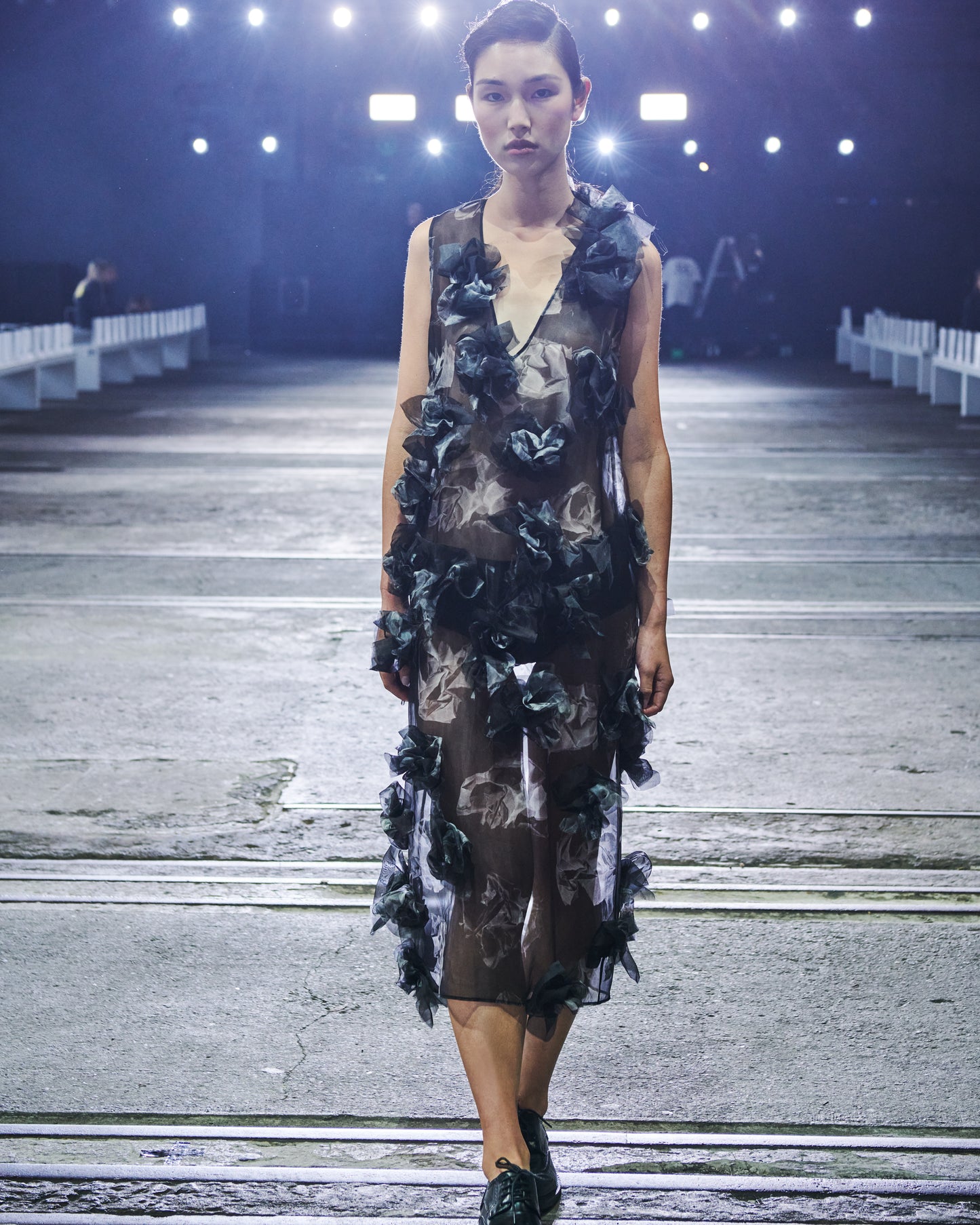 Hand Applique Silk Organza Dress