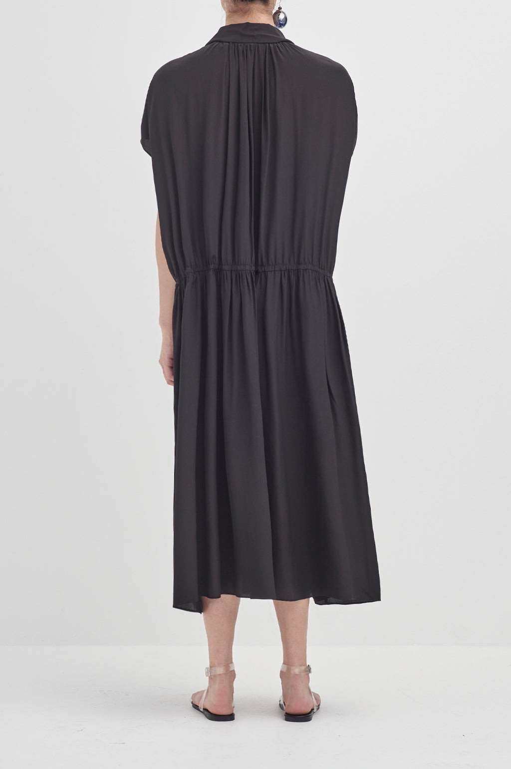 Drop Sleeve Painters Dress - Black