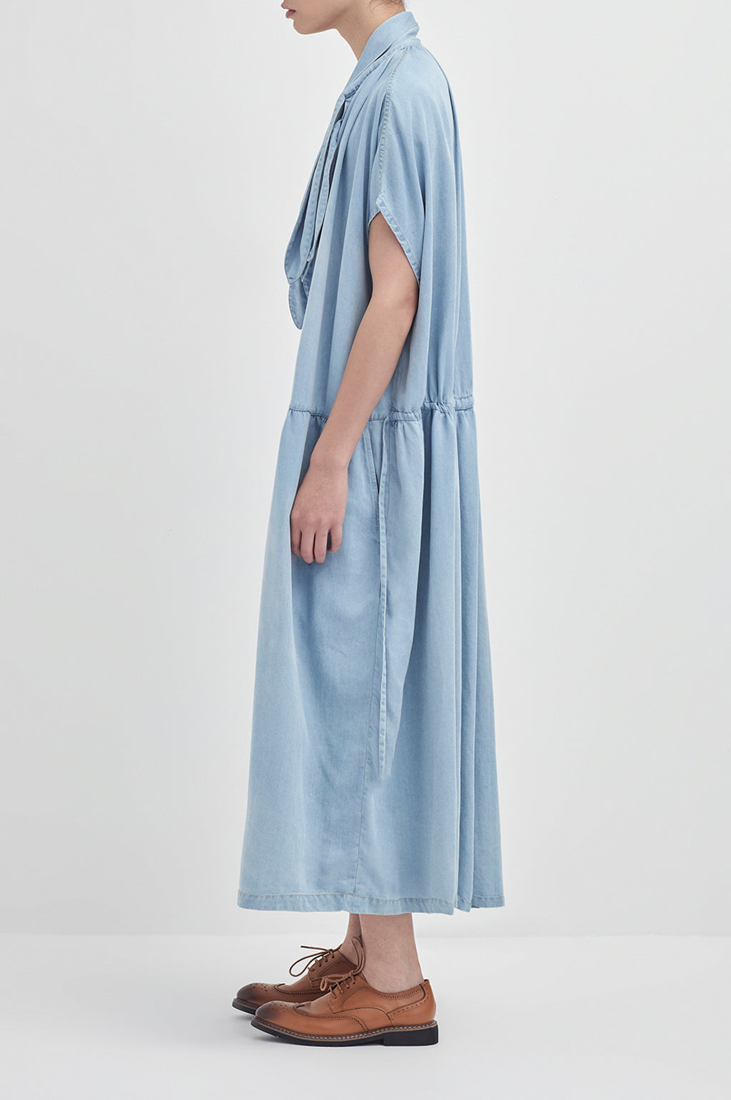 Drop Sleeve Painters Dress - Chambray