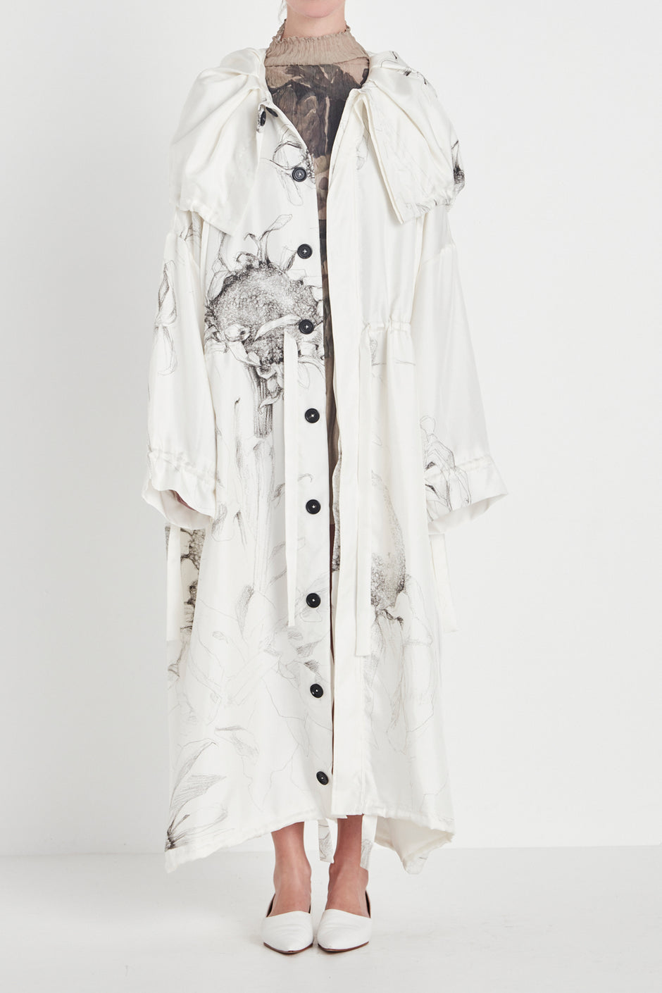 RORY WILLIAM DOHERTY NZ designer silk trench coat