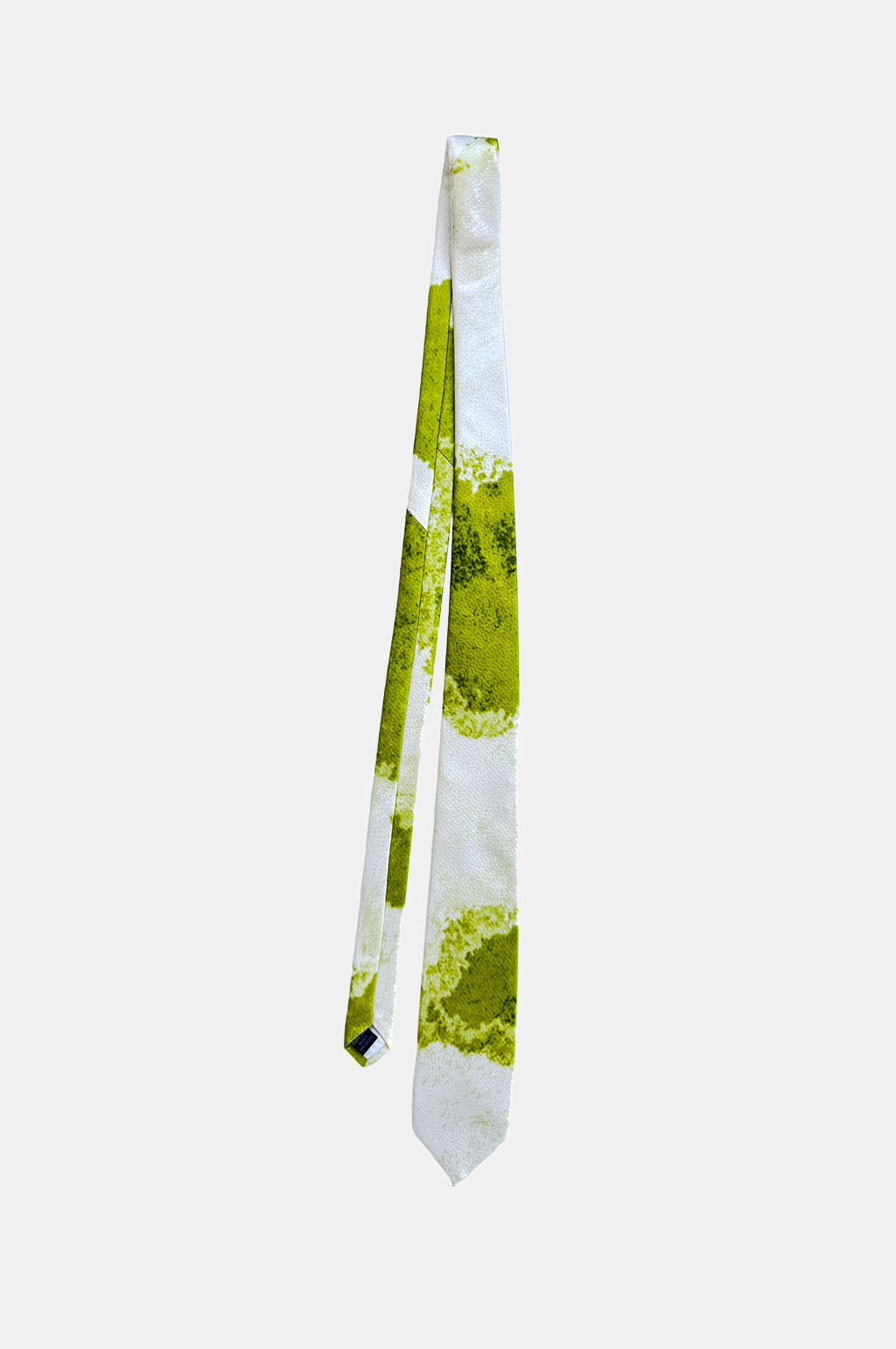 Printed Silk Tie - Chartreuse Sea Foam