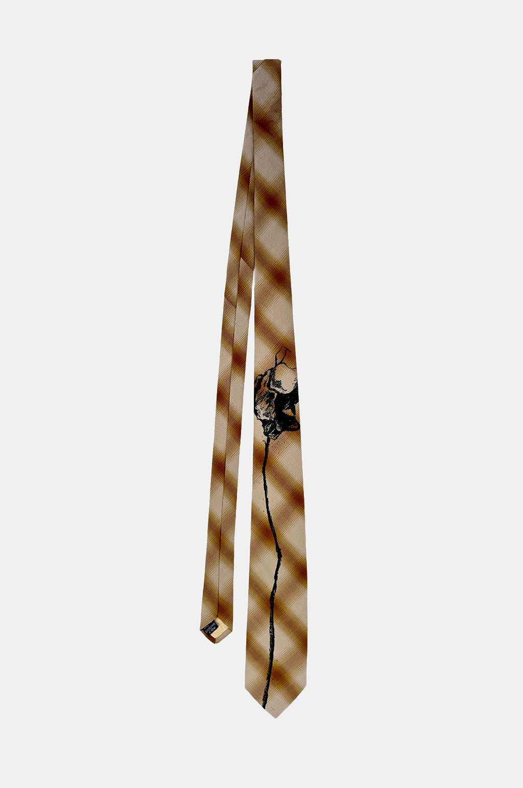 Printed Cotton Tie - Black Rose