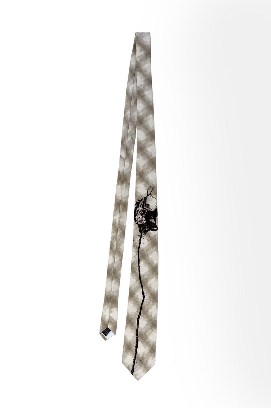 Printed Cotton Tie - Maroon Rose