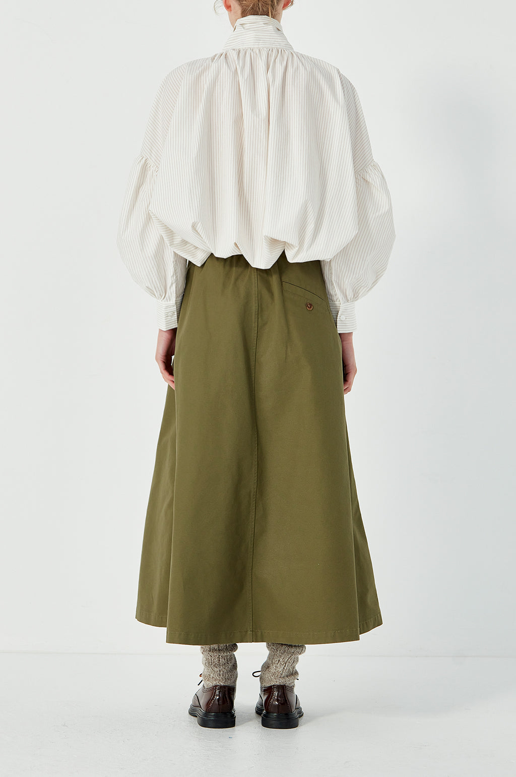 Multi tie painters shirt - Ecru/ Rust