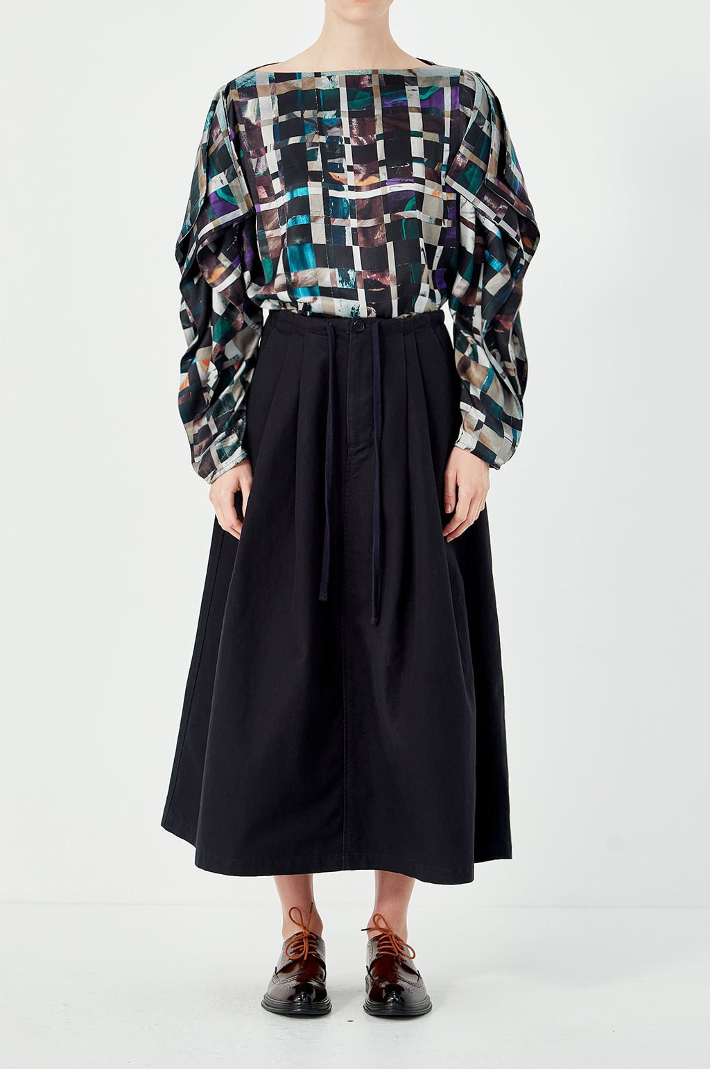 Fly Front Rebuild Skirt - Navy