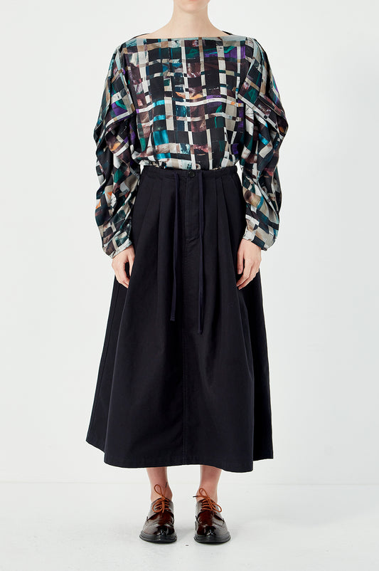 Fly Front Rebuild Skirt - Navy