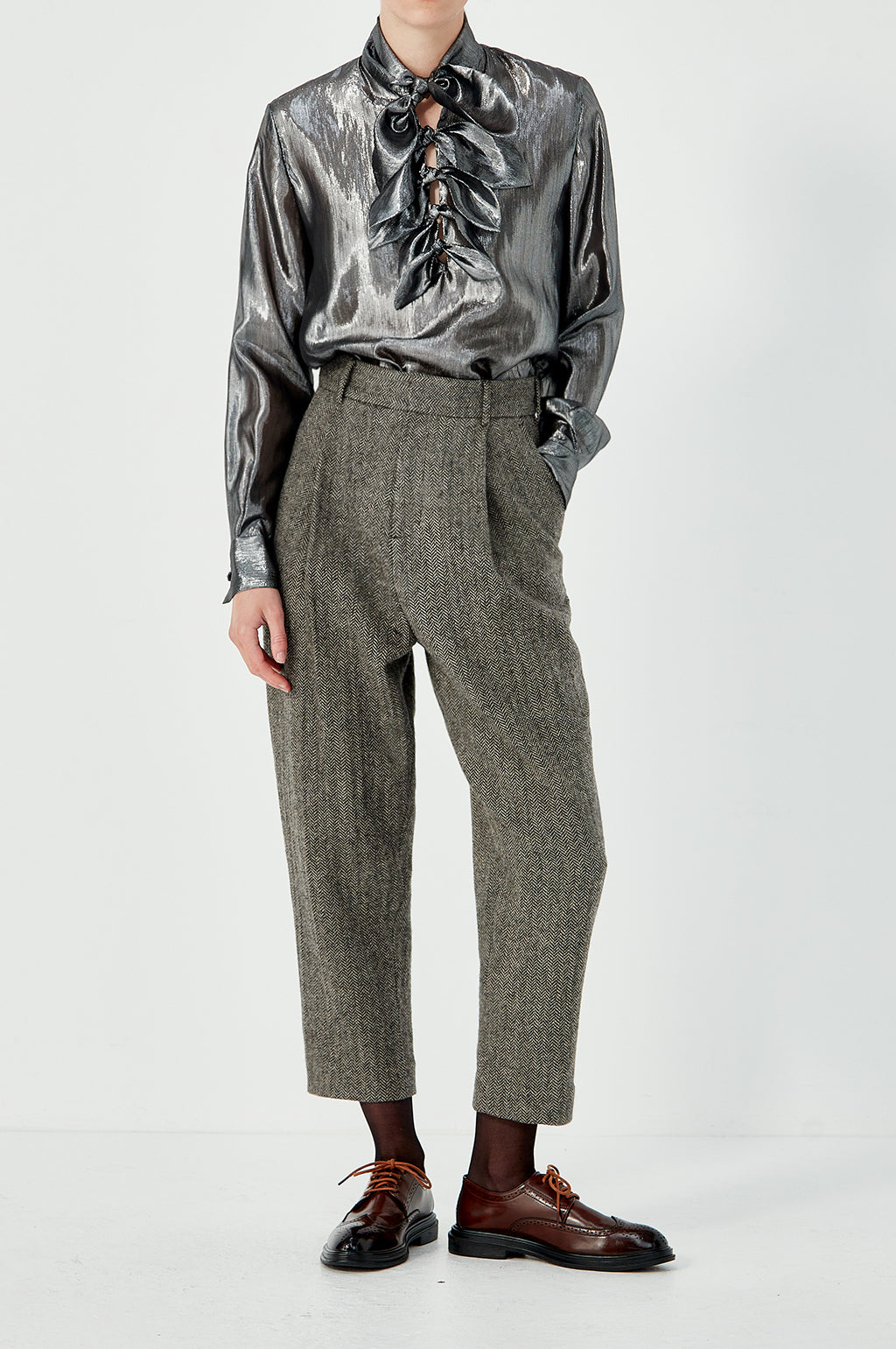 Petite Painters Shirt - Silver