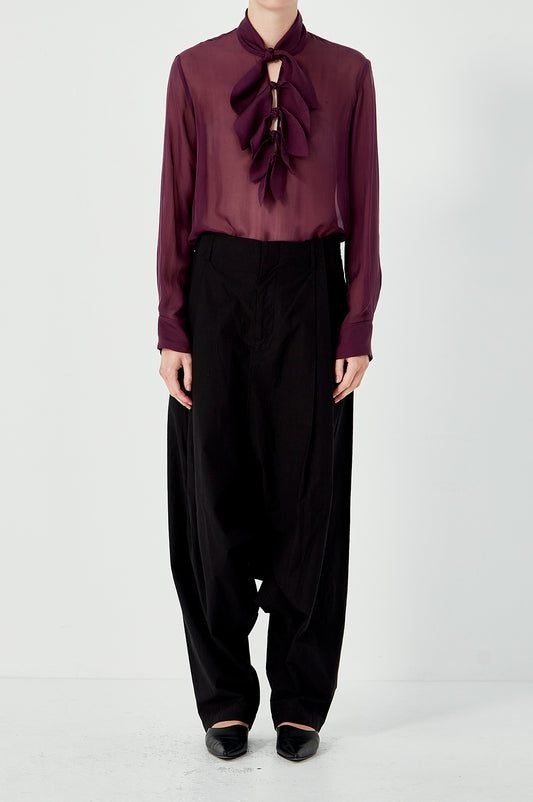 Petite Painters Shirt - Aubergine