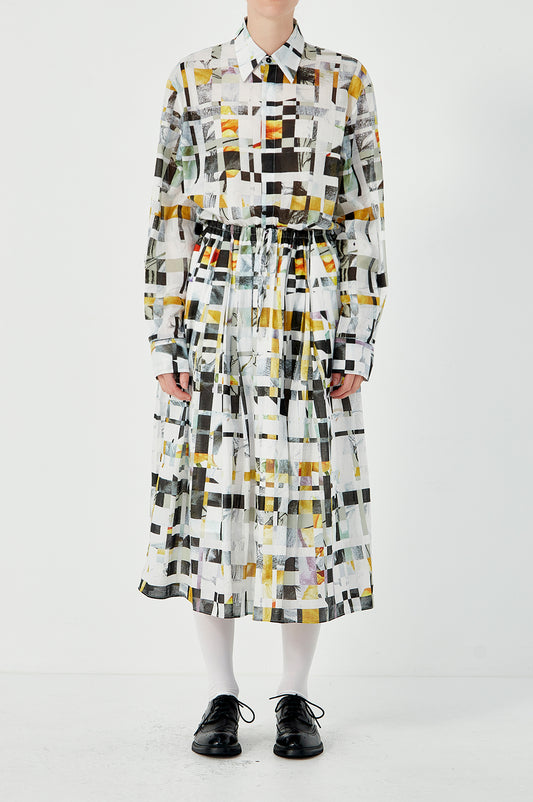 Everyday Holiday Skirt (White Multi)