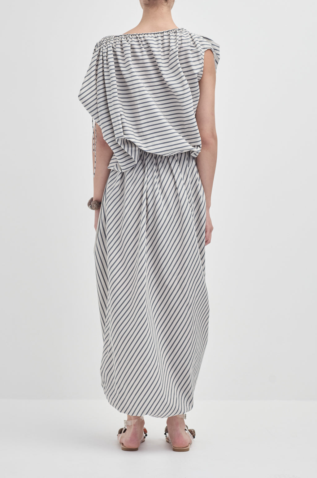 Draw Shoulder tulip dress