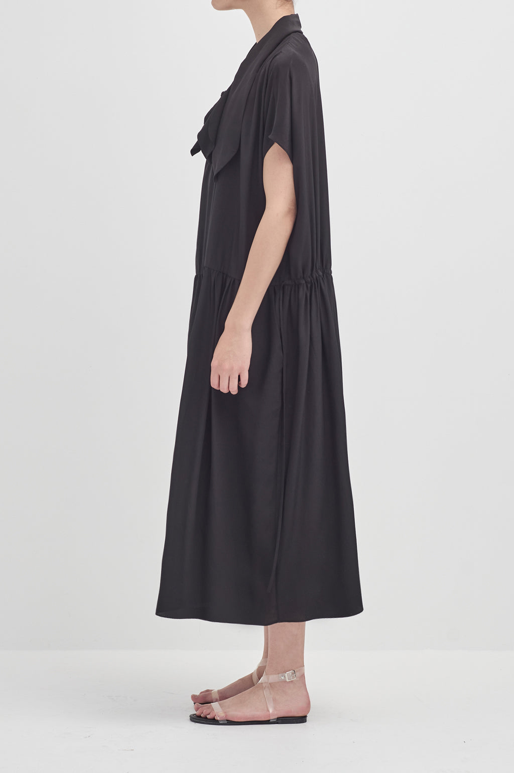 Drop Sleeve Painters Dress - Black