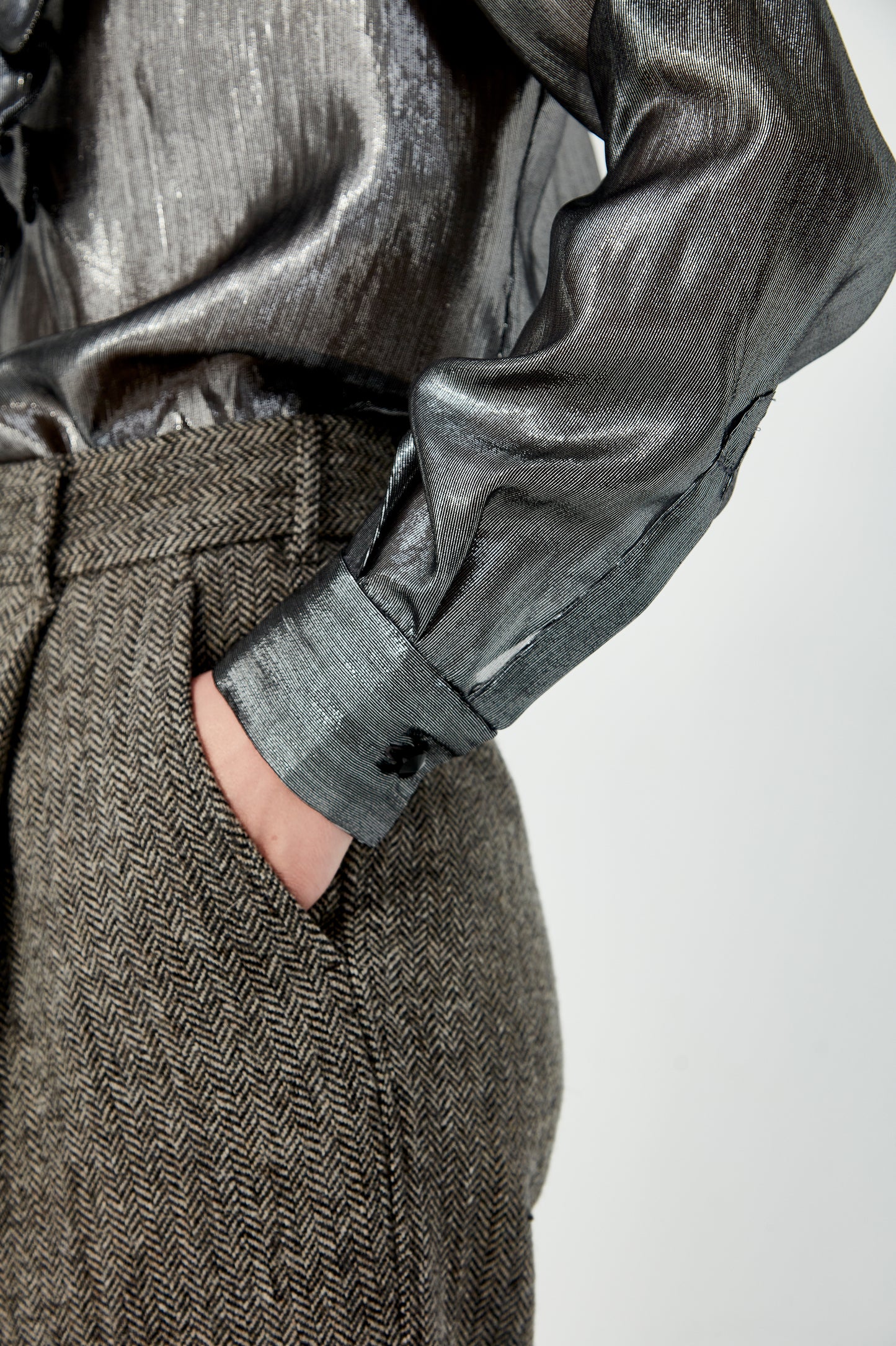 Petite Painters Shirt - Silver