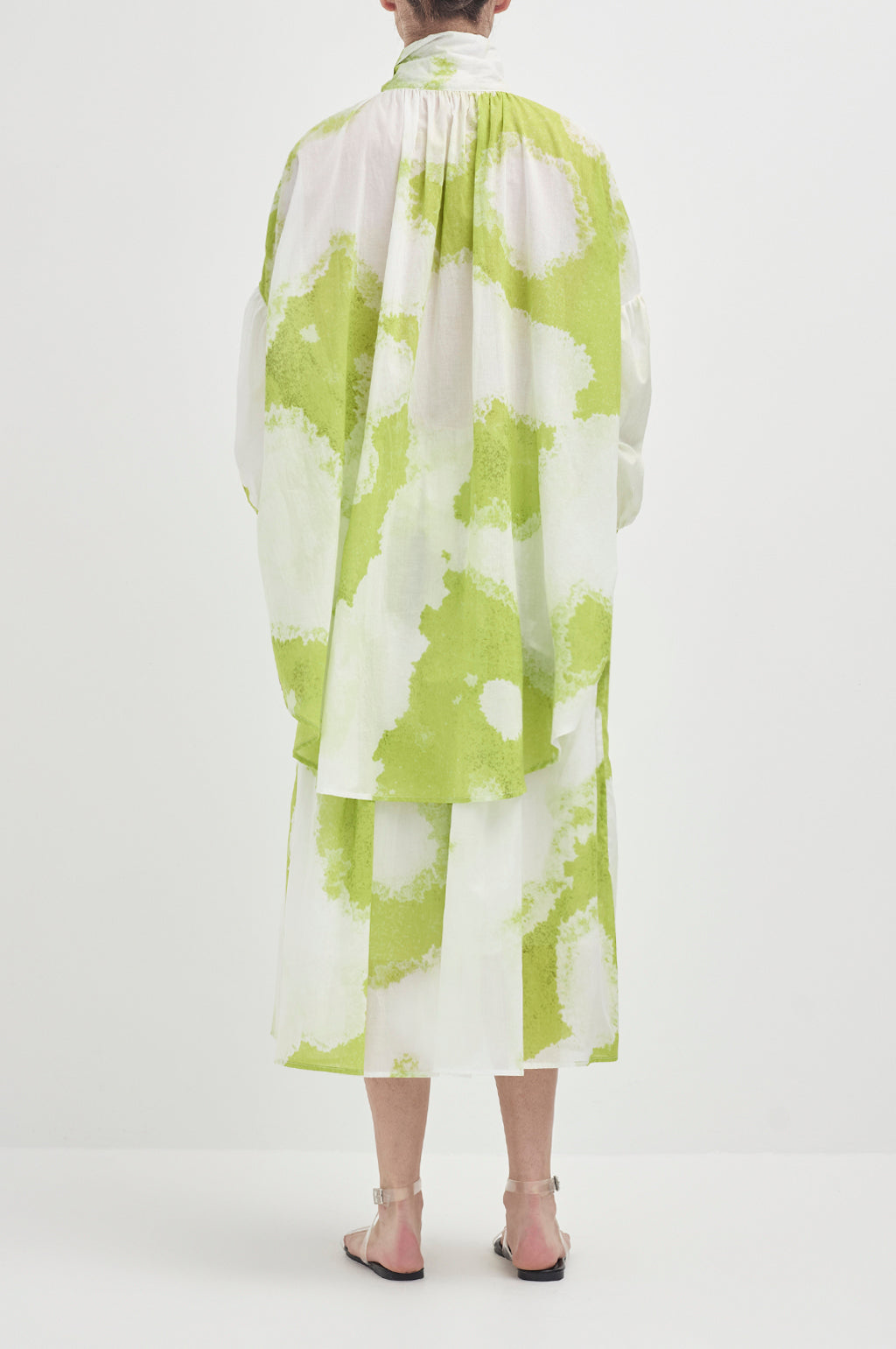 Multi tie painters shirt - Chartreuse sea foam