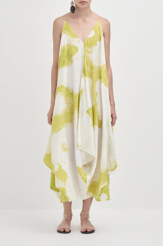 Carousel Maxi Dress - Chartreuse sea foam