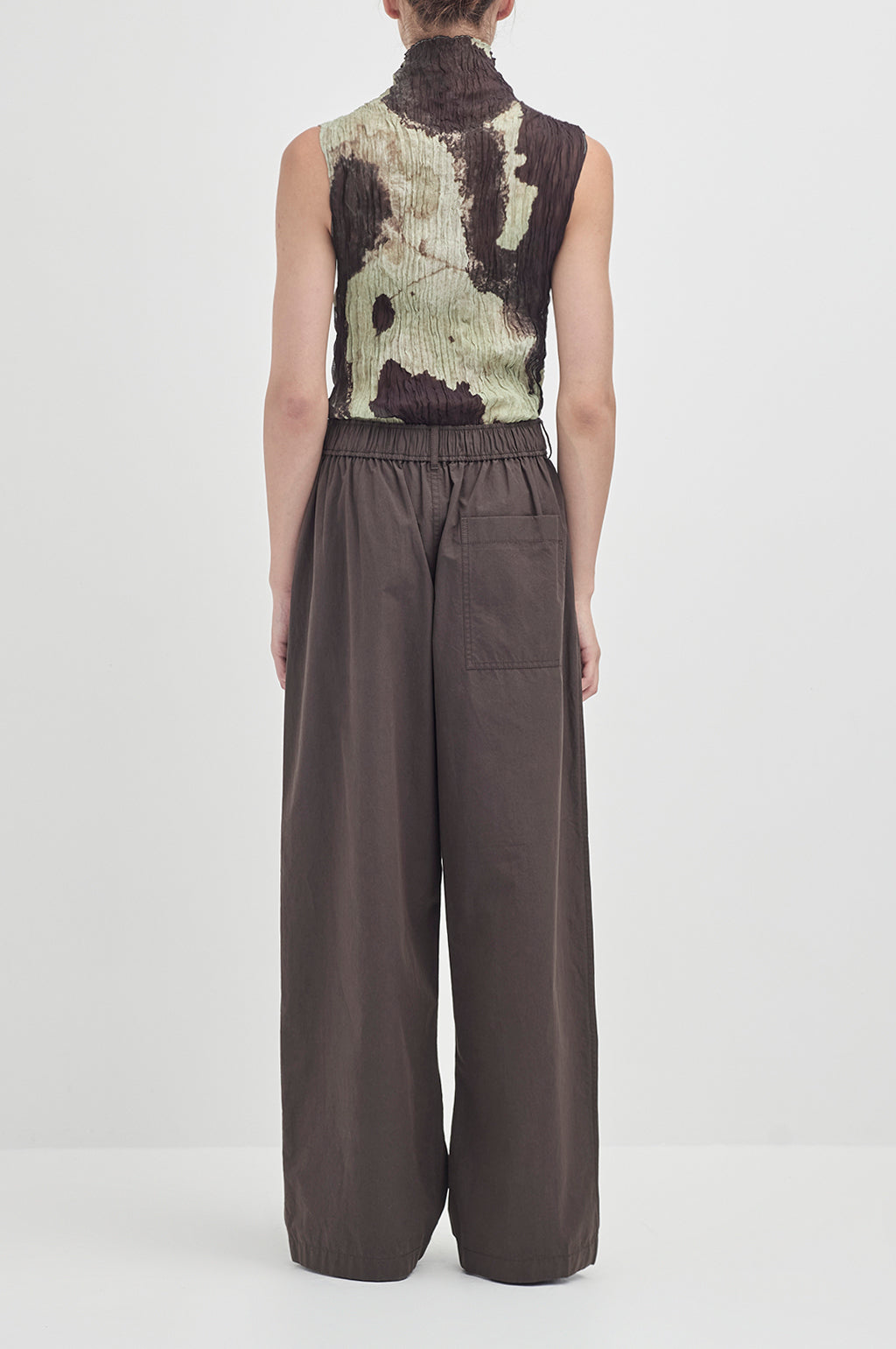 Crushed Sleeveless Turtle Neck - Mint Kelp