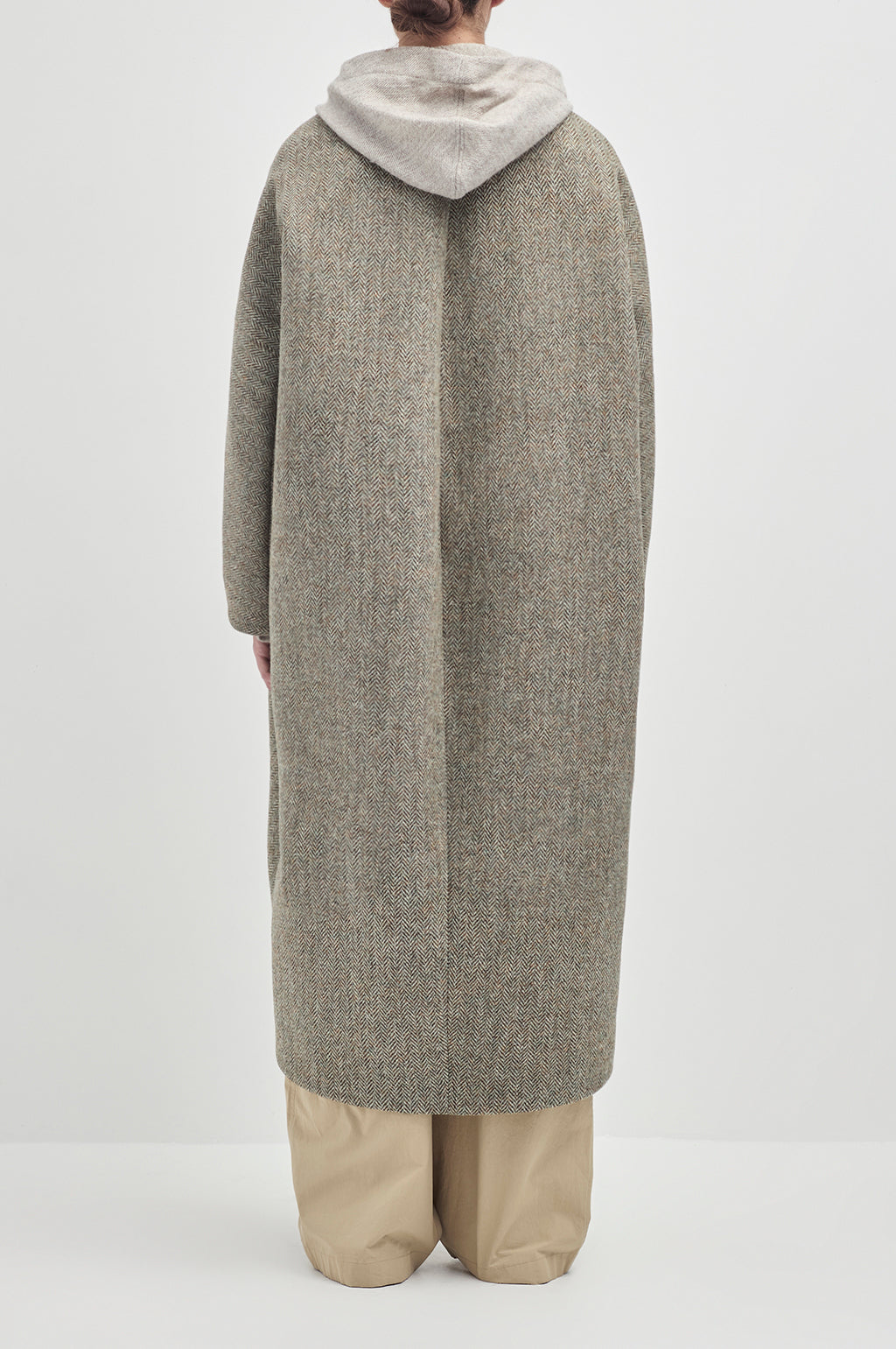 Draped Cocoon Coat - Lewisian Green