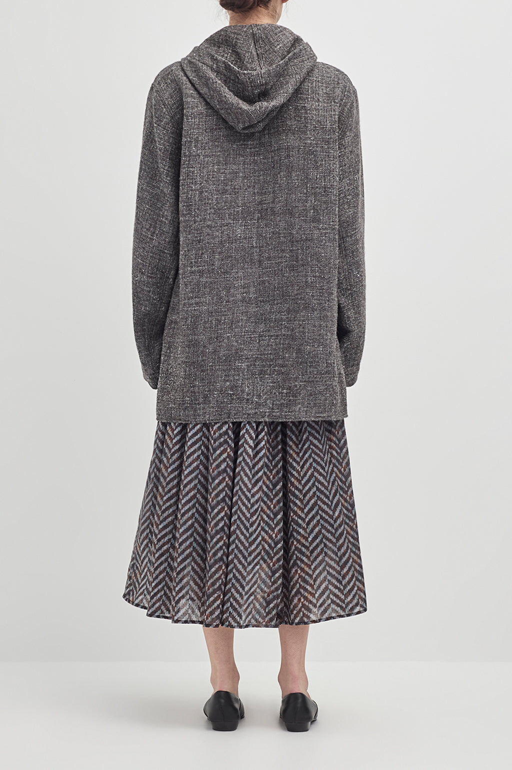 Oversized Hooded V Cowl - Peat