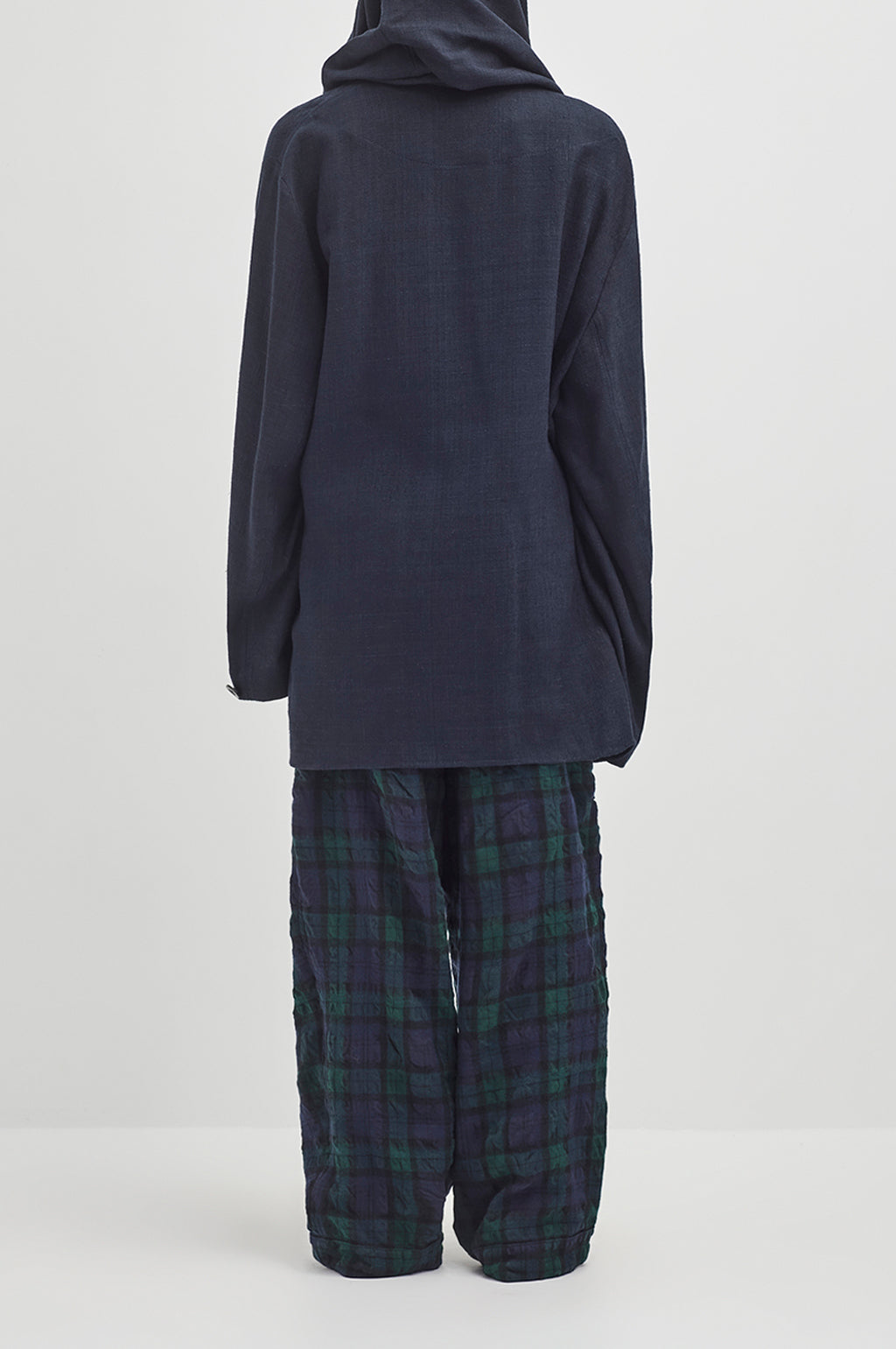 Flat Front Japanese Tartan Pant - Black Watch
