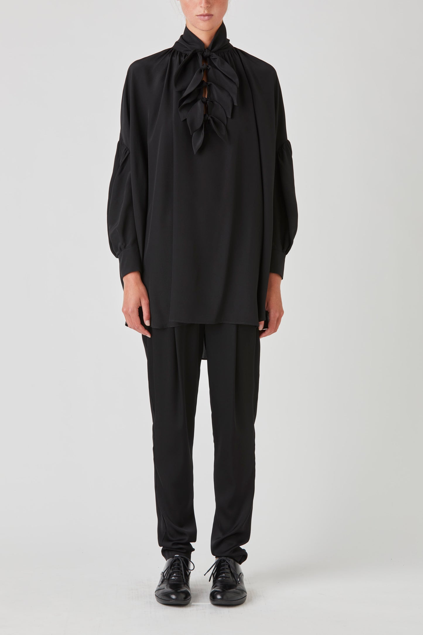 Multi tie painters shirt - Black Silk