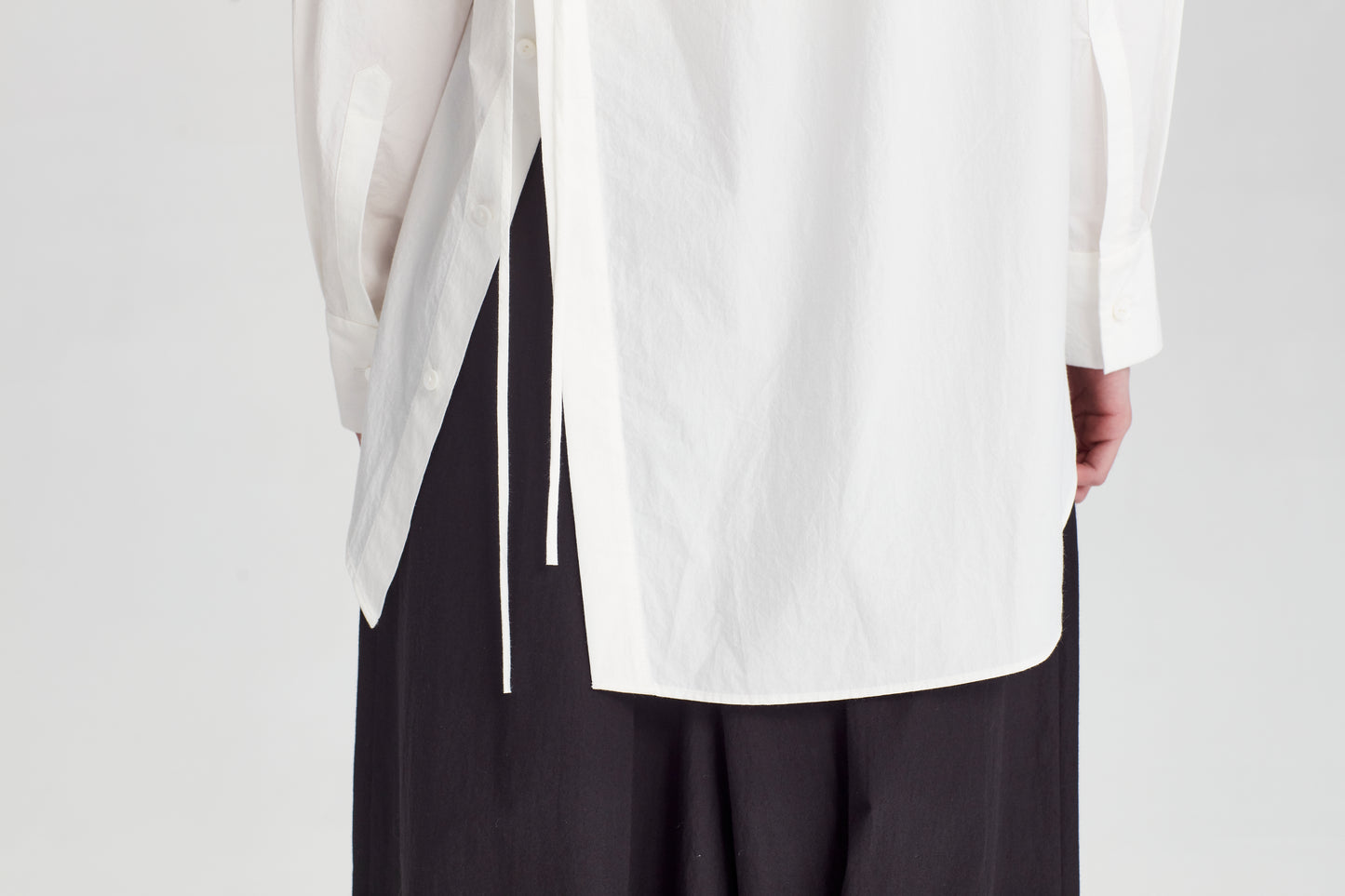 Origami Collar Reversed Shirt Dress