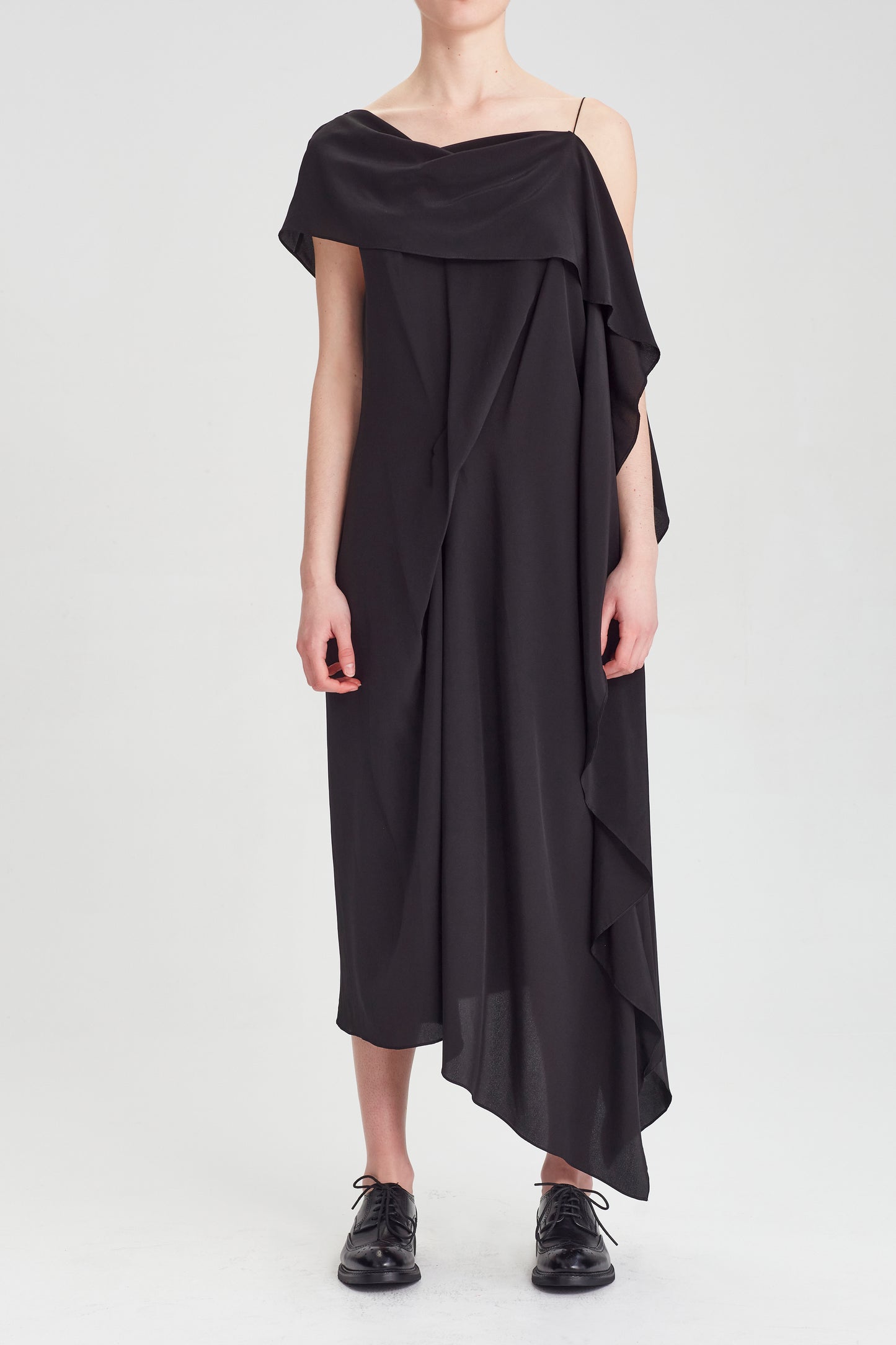 Origami Drape Dress- Silk