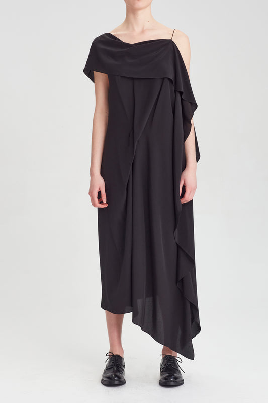 Origami Drape Dress- Silk