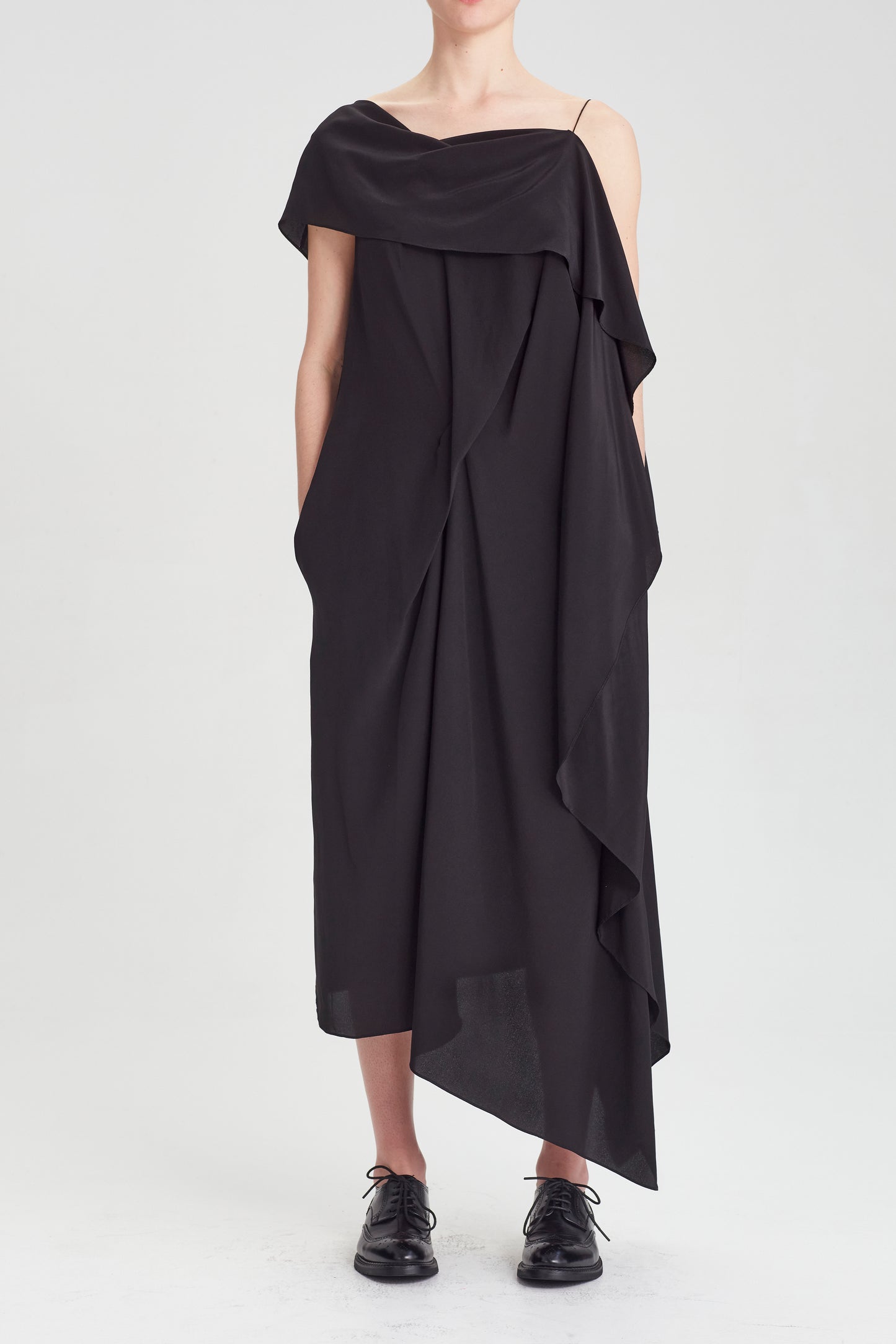 Origami Drape Dress- Silk