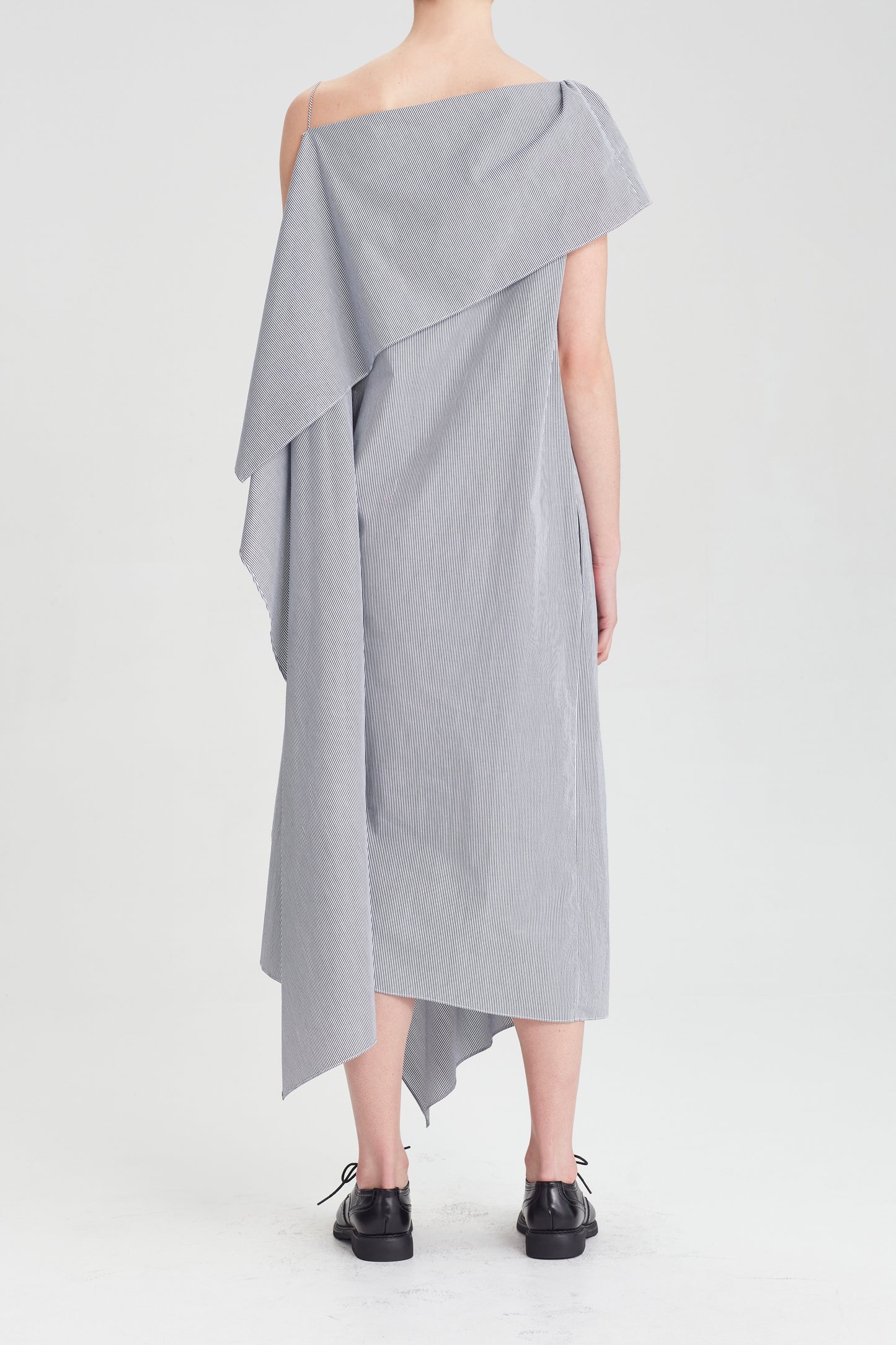 Origami Drape Dress- stripe