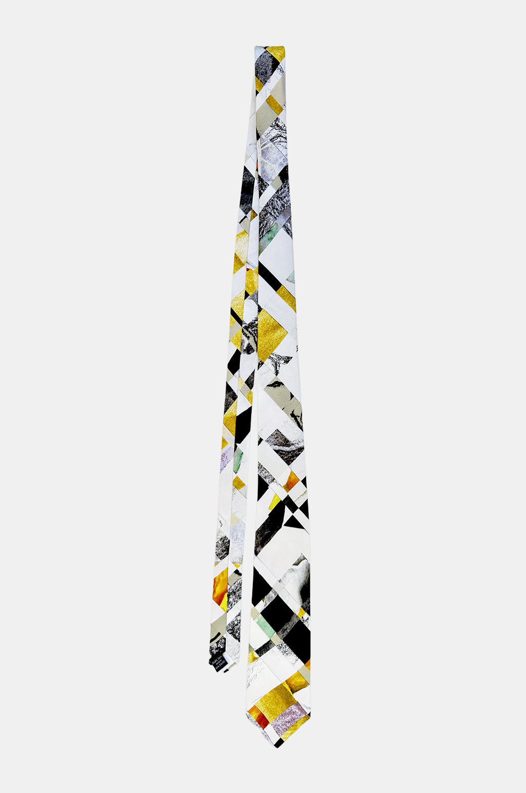 Printed Silk Tie - White Multi
